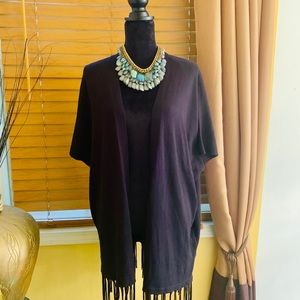 Super Cute “NWOT” “MK” Black Sweater with Fringe
